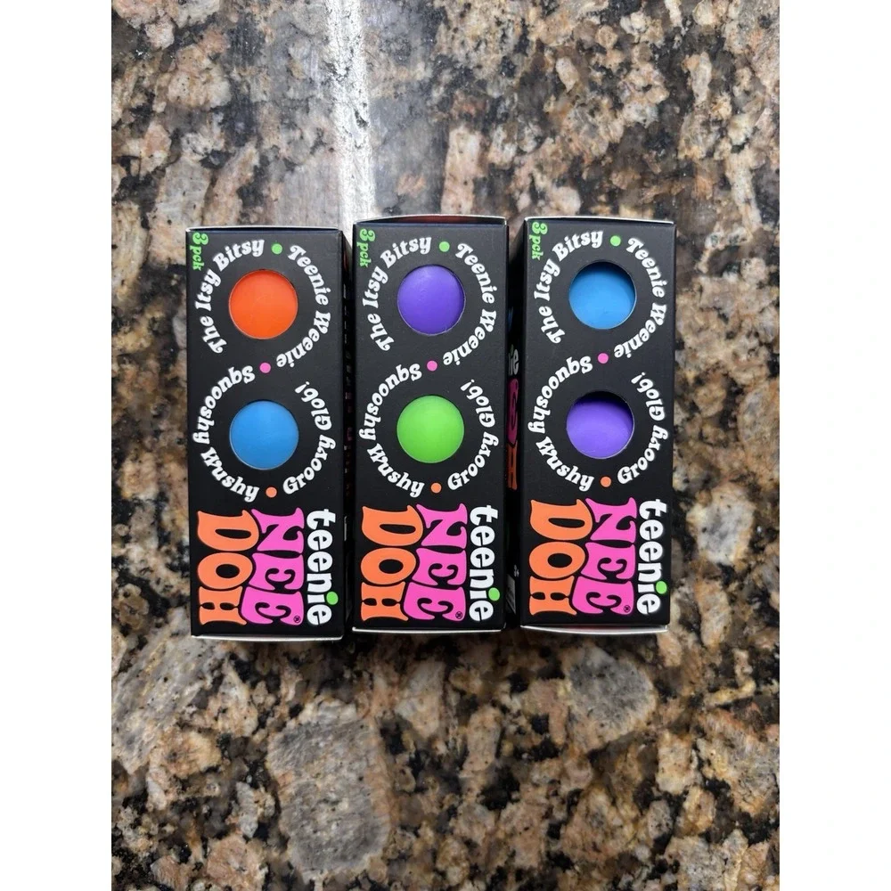 Teenie NeeDoh Stress Squeeze Ball 3pk Bundle Nee Doh (3)